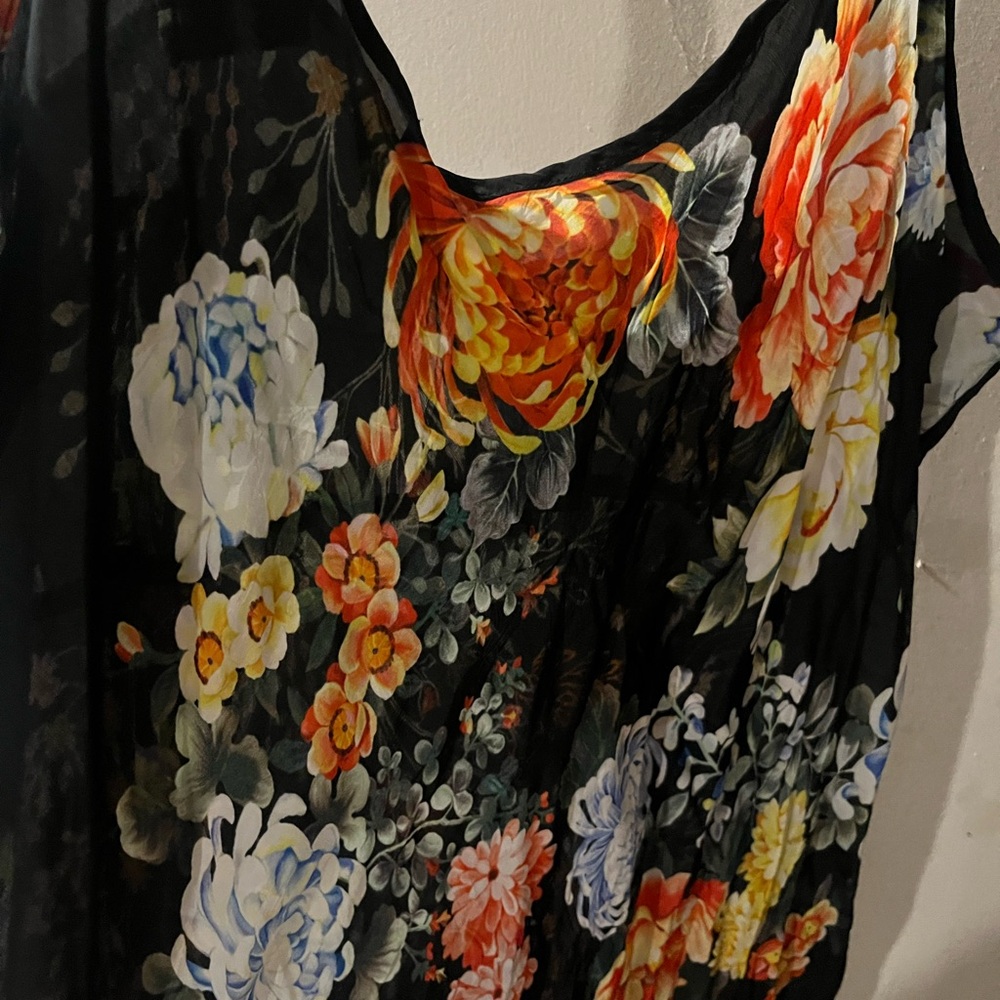 Johnny Was Floral Embroidered straps long floral dress - Picture 2 of 15